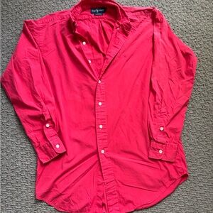 Ralph Lauren Red Button Down Shirt